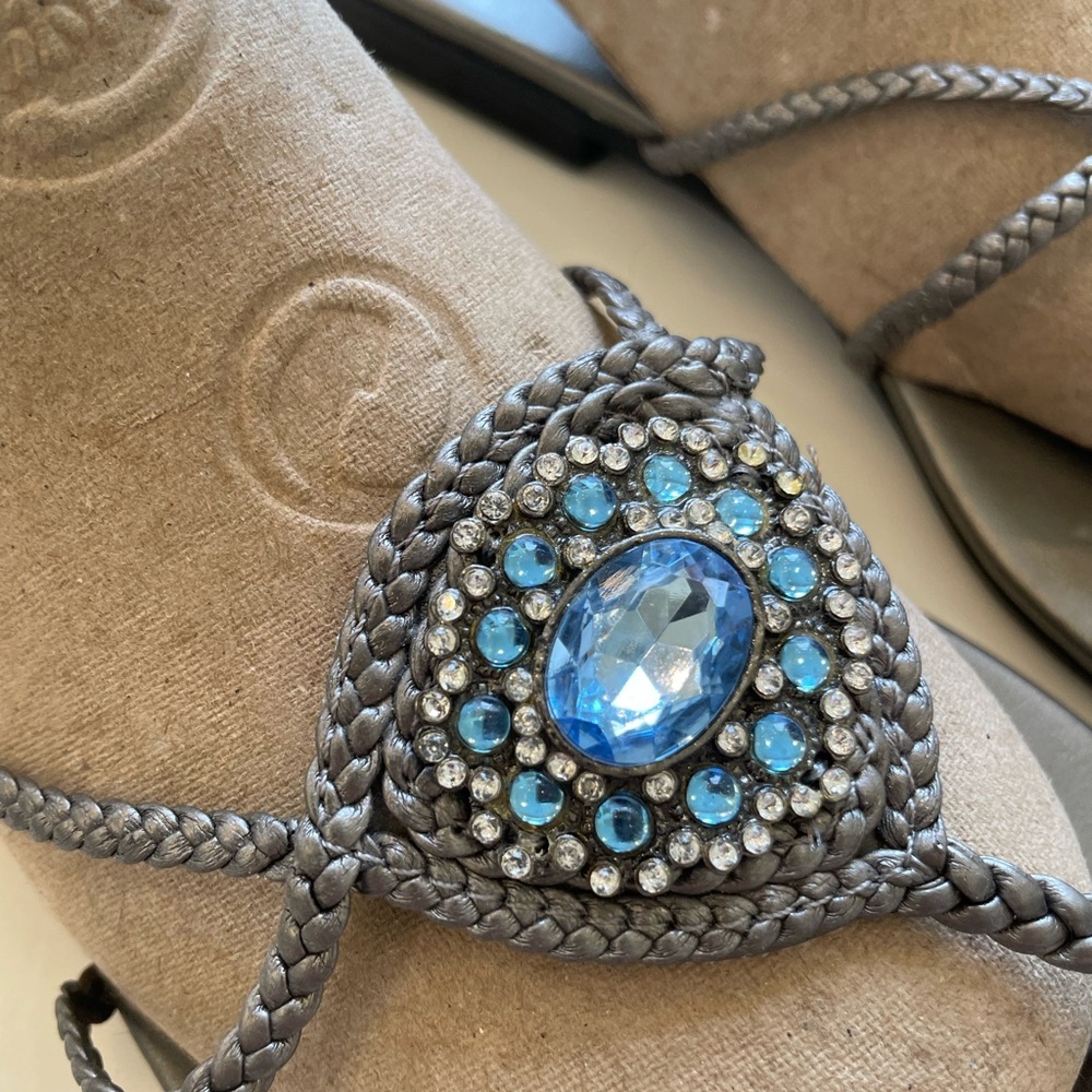 Thongs with beading .